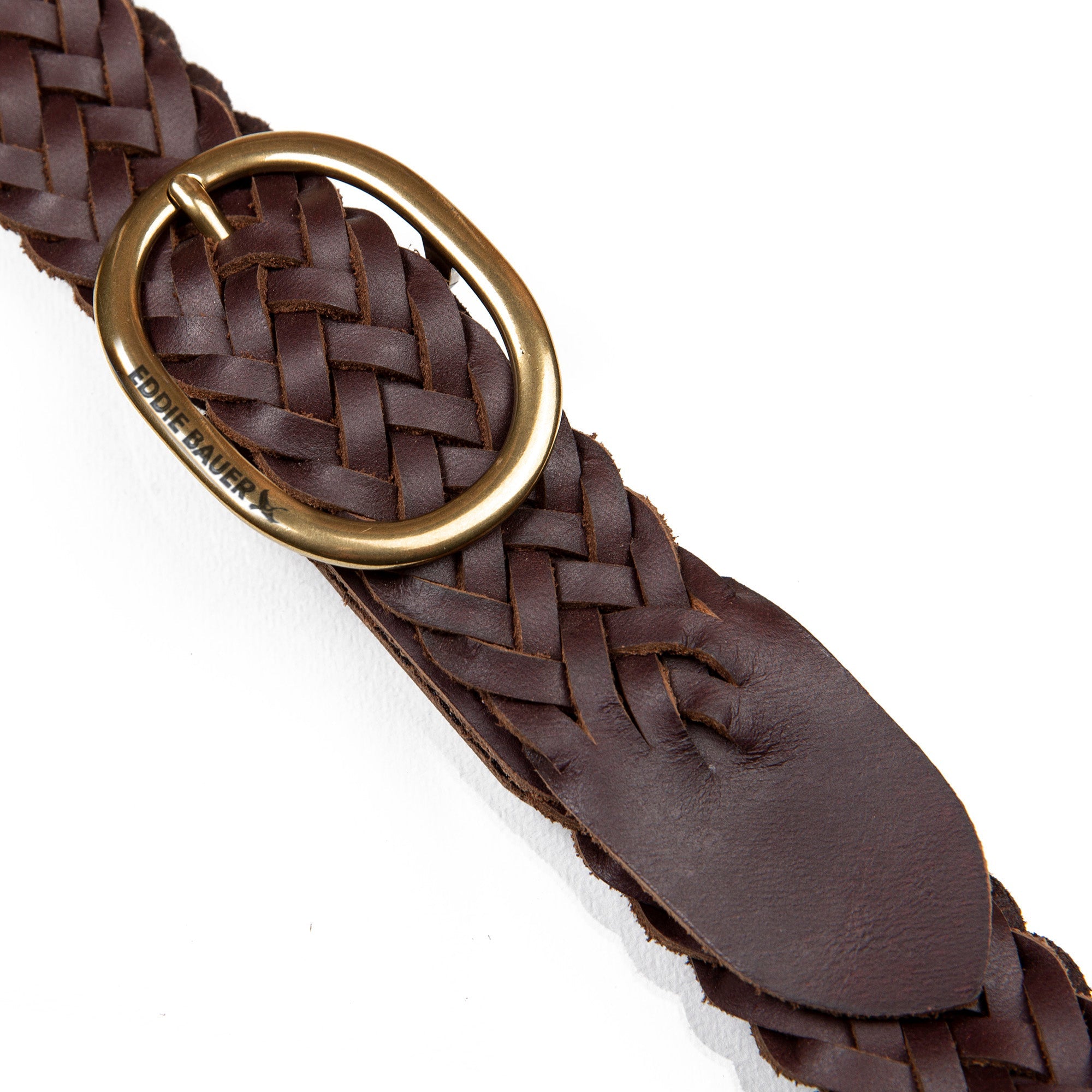 Women's Center Bar Woven Leather Belt