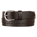 Women's Center Lacing Detailed Leather Belt