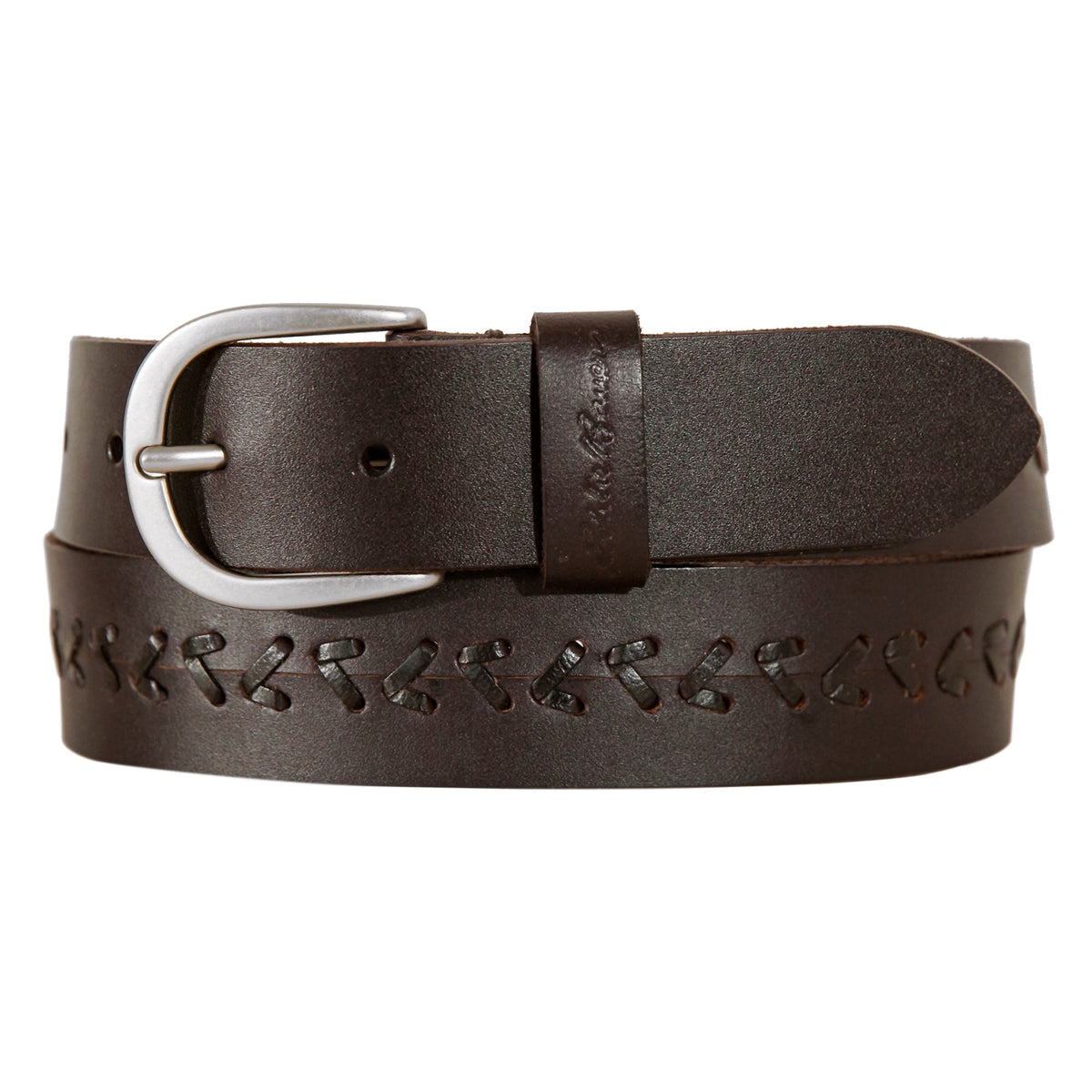 Women's Center Lacing Detailed Leather Belt