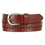 Women's Center Lacing Detailed Leather Belt