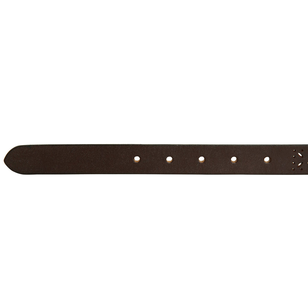 Women's Perforated Pattern Leather Belt