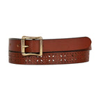 Women's Perforated Pattern Leather Belt