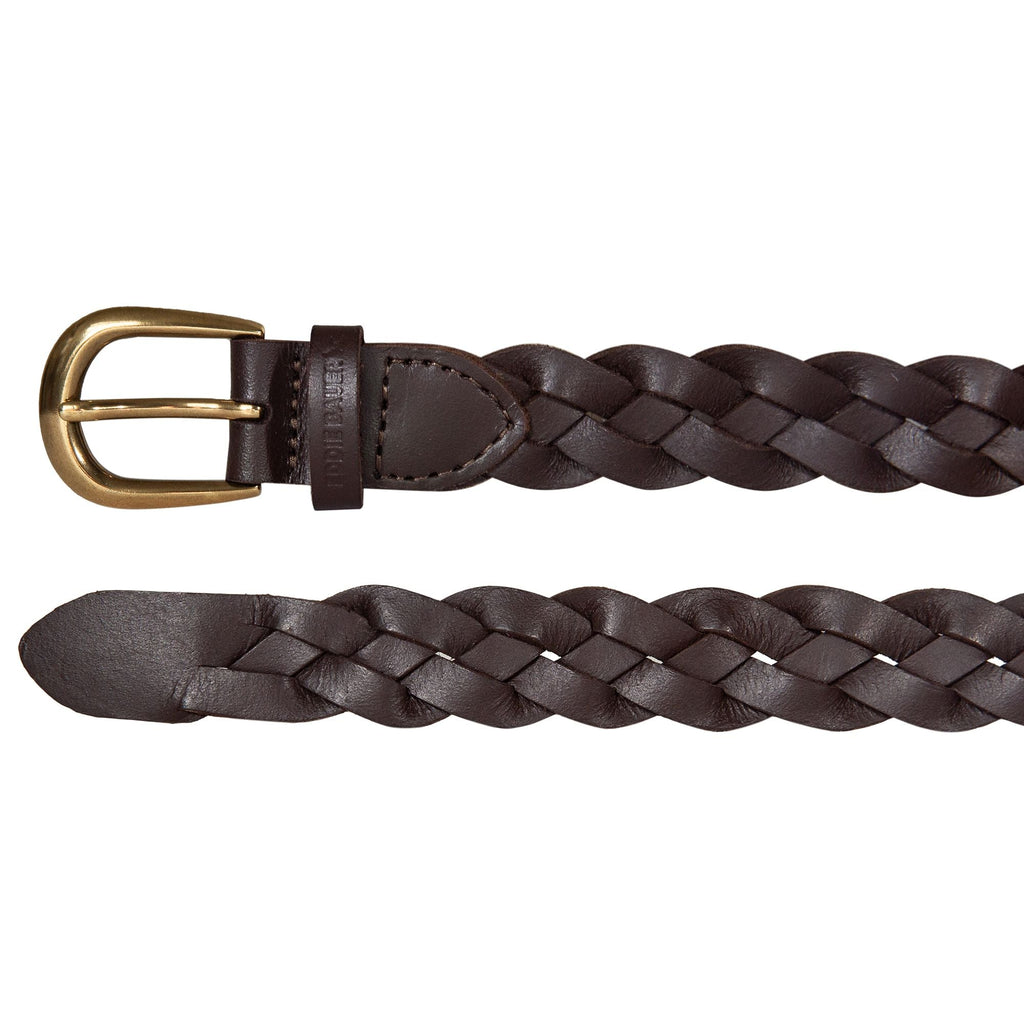 Women's Thin Braided Leather Belt