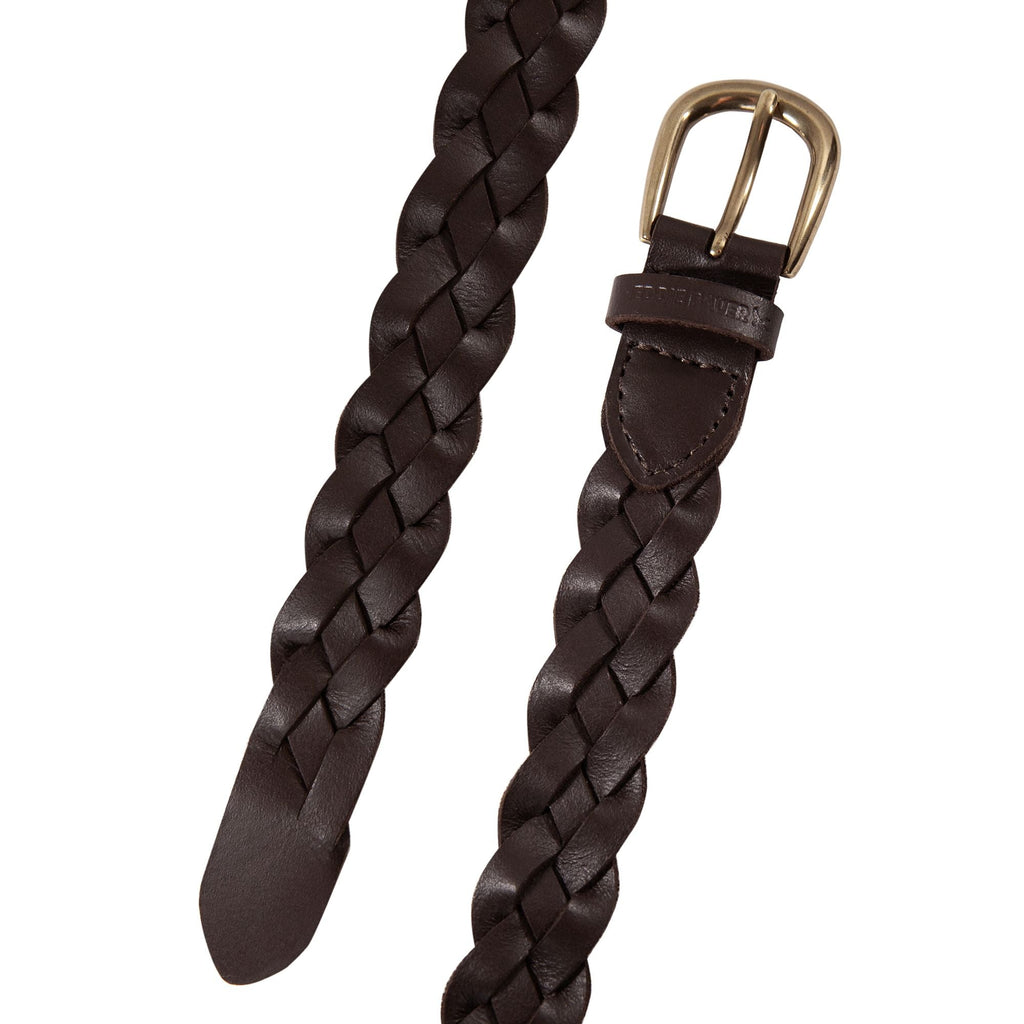 Women's Thin Braided Leather Belt