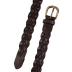 Women's Thin Braided Leather Belt