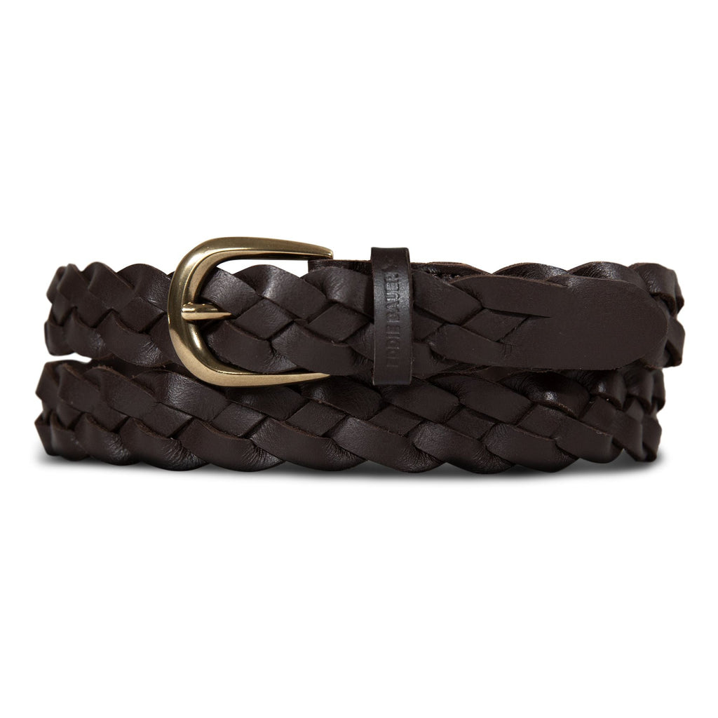 Women's Thin Braided Leather Belt