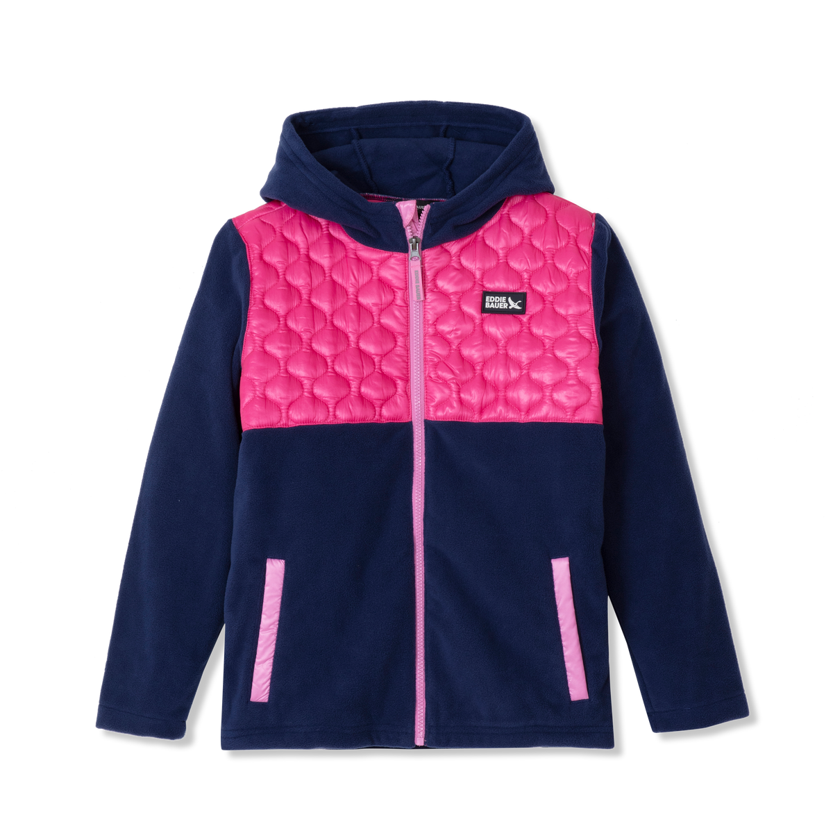 Kids Quest Fleece Mixed Media Hooded Jacket