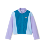 Girls Quest Fleece Colorblock Full Zip Jacket