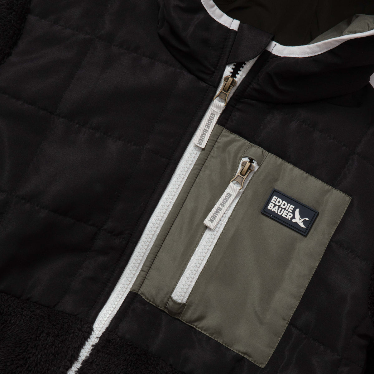 Kids Fleece Mixed Media Hooded Jacket