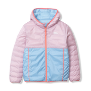 Kids Reversible Cirruslite Down Hooded Jacket - PLACID BLUE