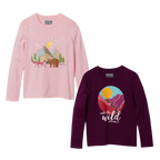 Girls Graphic Long-Sleeve T-Shirt - 2 Pack