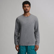 Men's Legend Wash 100% Cotton Long-Sleeve Classic T-Shirt - Med Heather Gray