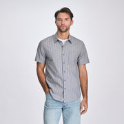 Men's Short-Sleeve Pack It 3.0 Seersucker Shirt - Blue Haze