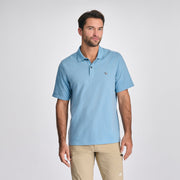Men's Signature Piqué Short-Sleeve Polo - Blue Fog