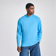 Men's Sundrift UPF Long Sleeve Hoodie - Island Blue