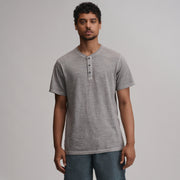 Men's Short-Sleeve Sunwashed Cotton Henley - Lead