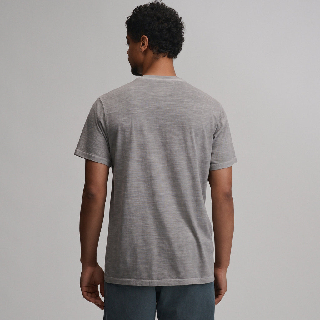 Men's Short-Sleeve Sunwashed Cotton Henley