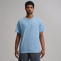 Men's Short-Sleeve Sunwashed Cotton Henley