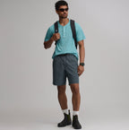 Men's Short-Sleeve Sunwashed Cotton Henley