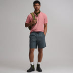 Men's Short-Sleeve Sunwashed Cotton Henley