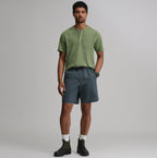 Men's Short-Sleeve Sunwashed Cotton Henley