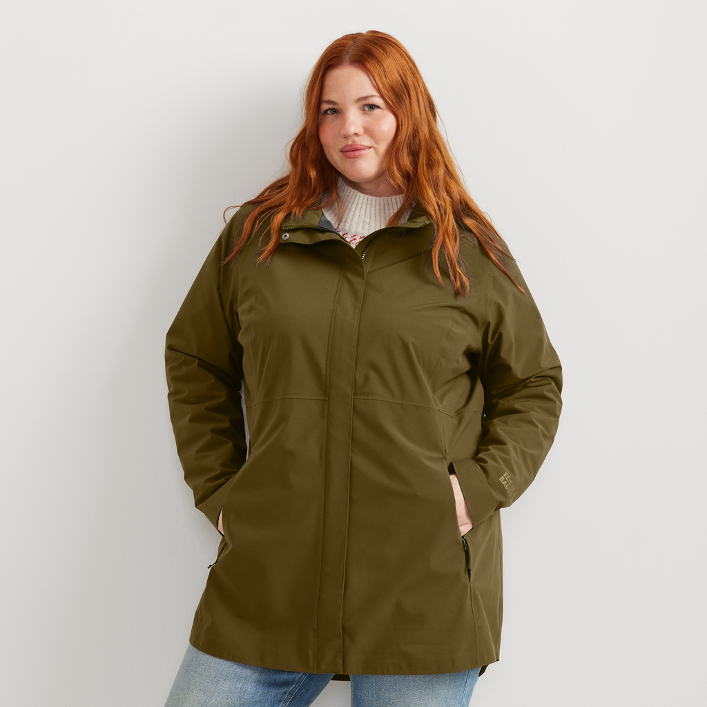 Women's Cloud Cap Waterproof Stretch Hooded Rain Parka