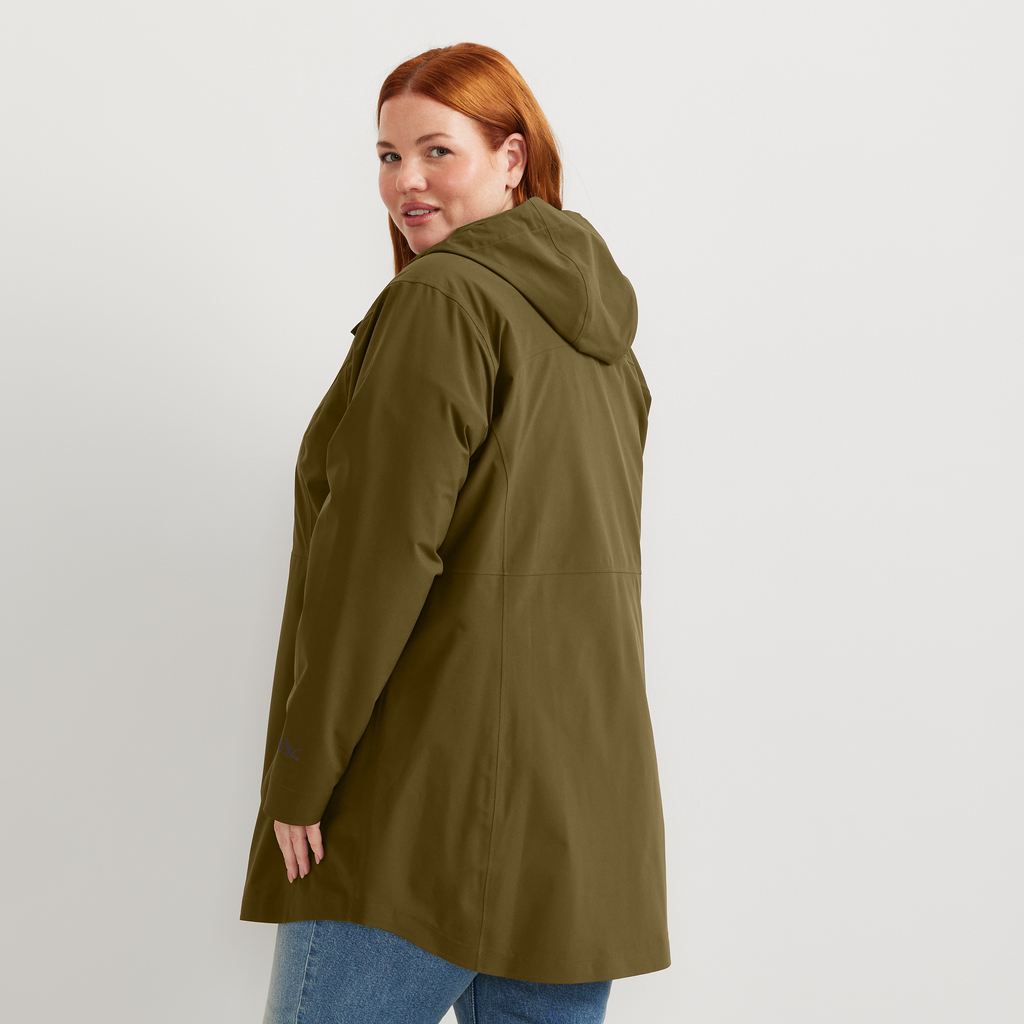 Women's Cloud Cap Waterproof Stretch Hooded Rain Parka