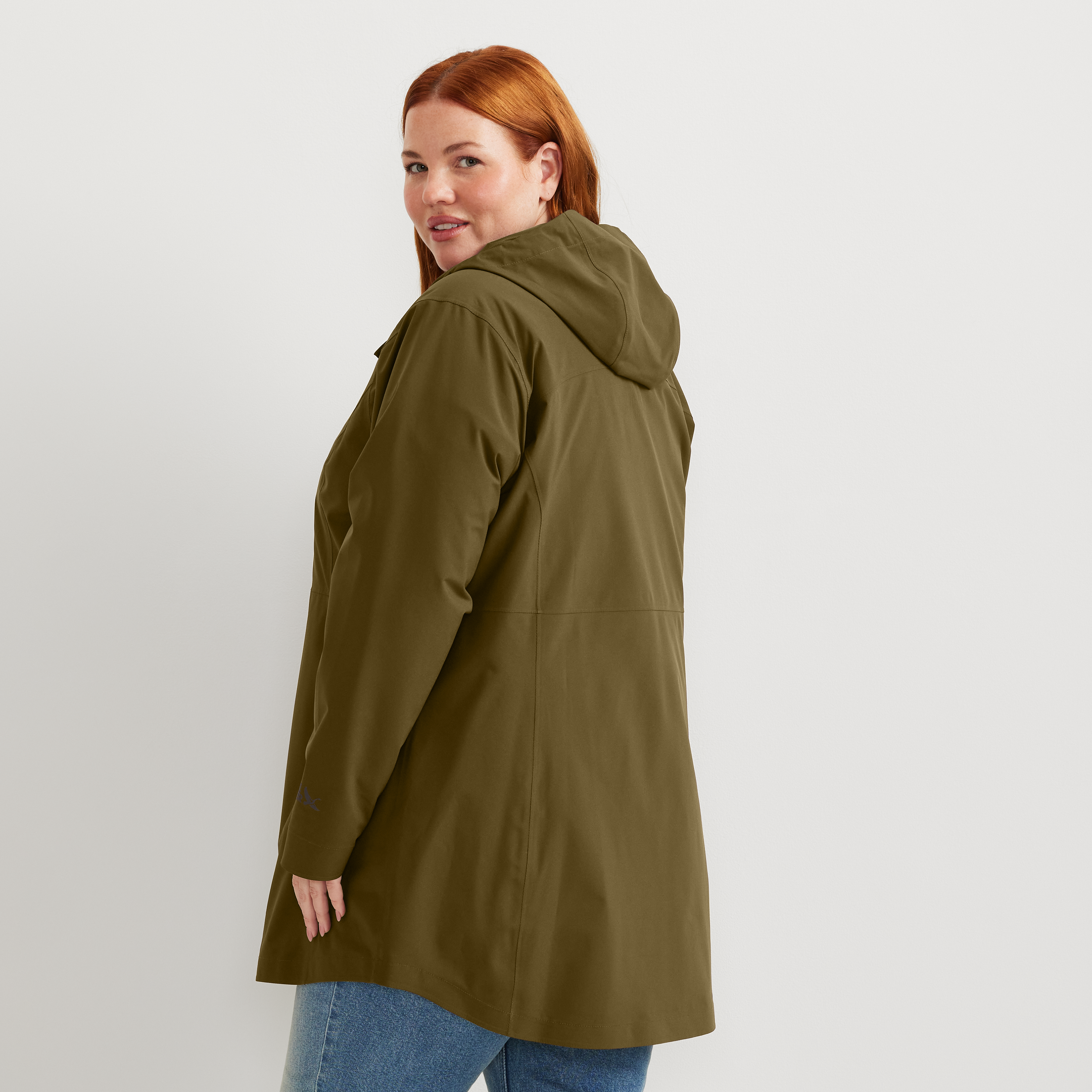 Women's Cloud Cap Waterproof Stretch Hooded Rain Parka
