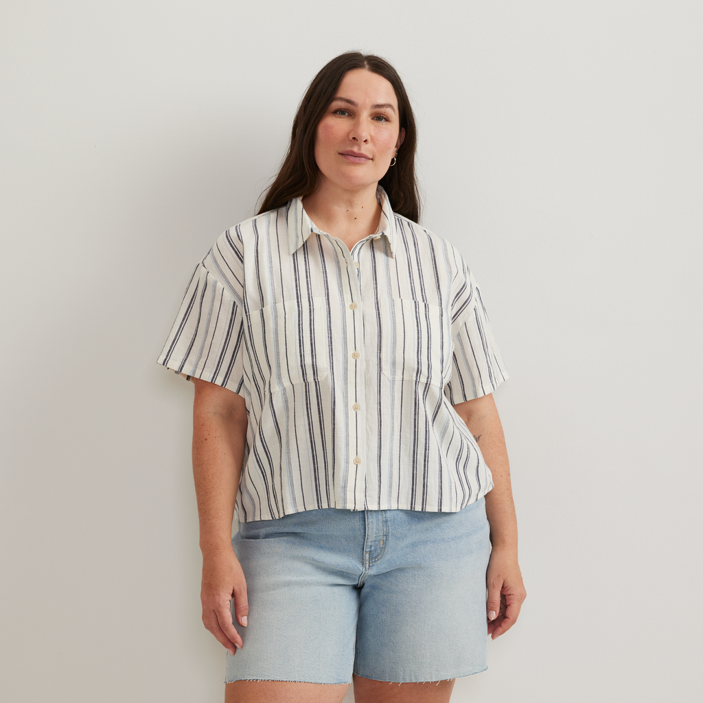 Women's Destination Utility Shirt - Crinkle Stripe