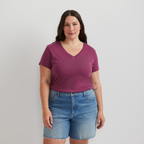Women's Everyday Short-Sleeve V-Neck T-Shirt