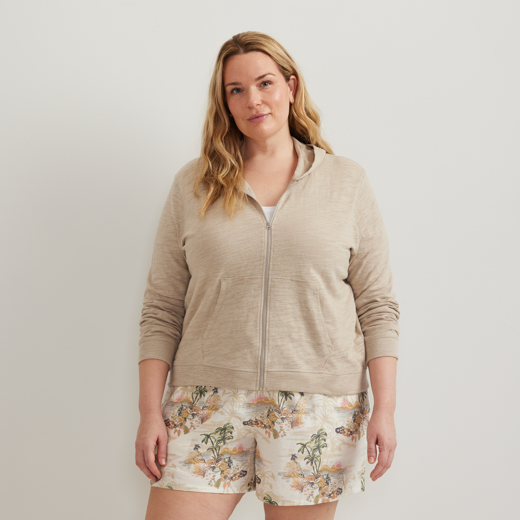 Women's Waverly Cotton Slub Full-Zip Sweatshirt