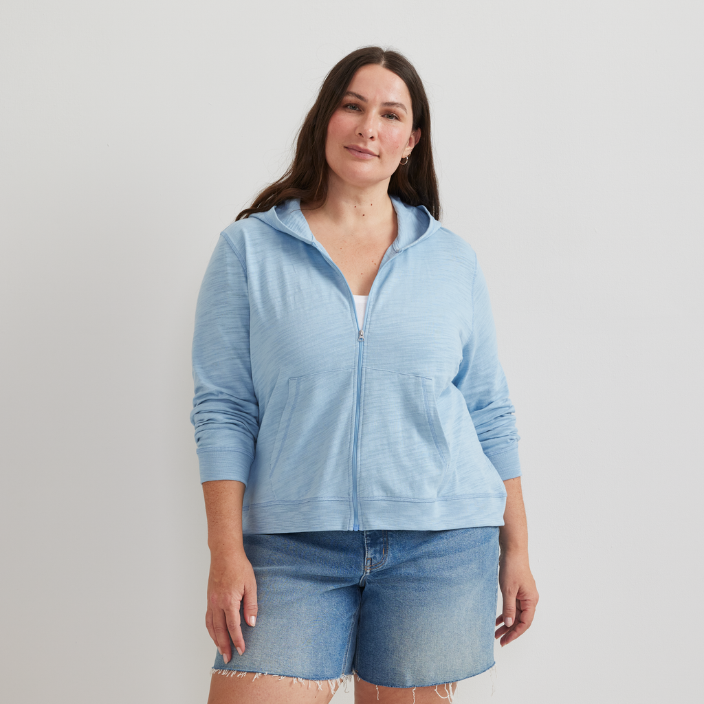Women's Waverly Cotton Slub Full-Zip Sweatshirt