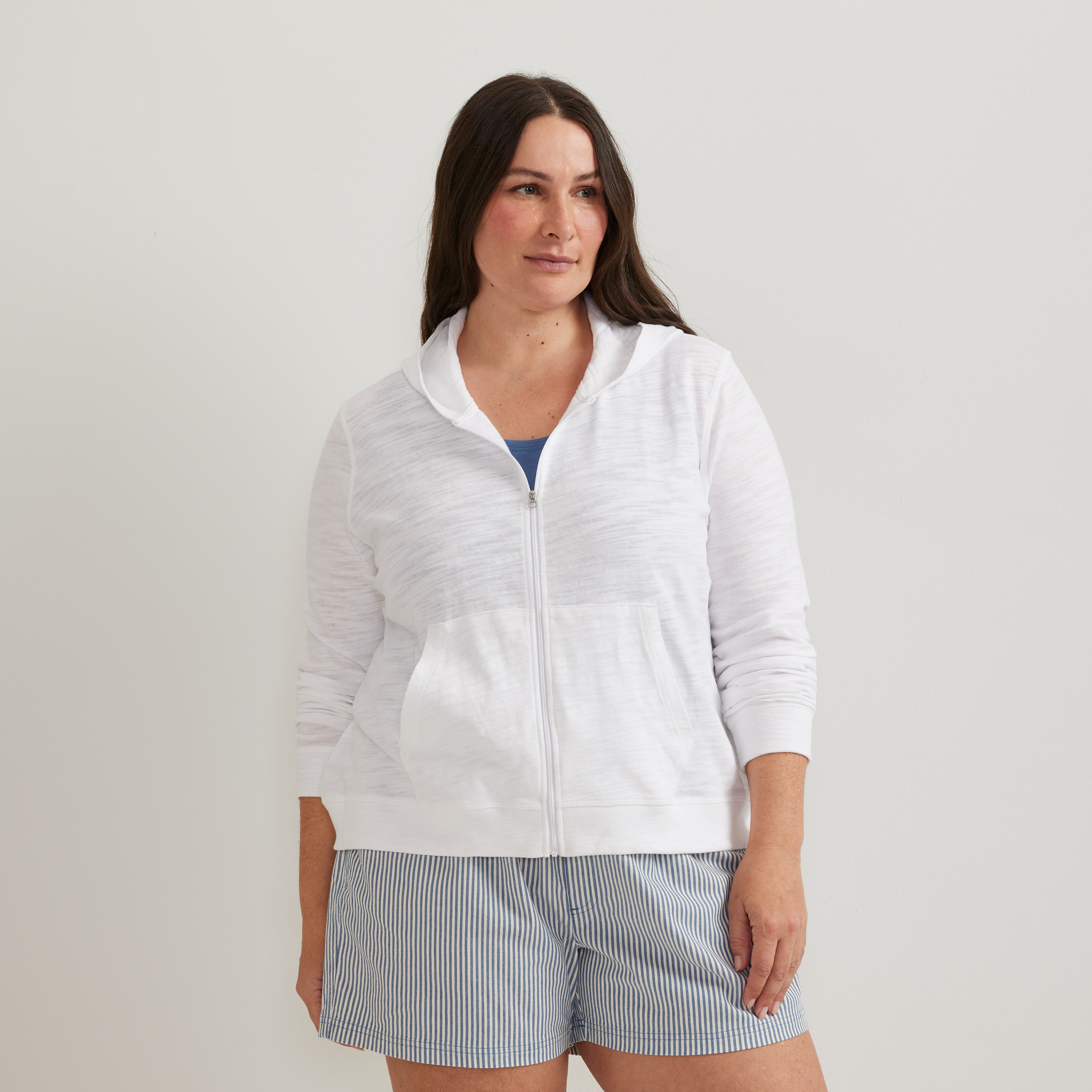 Women's Waverly Cotton Slub Full-Zip Sweatshirt