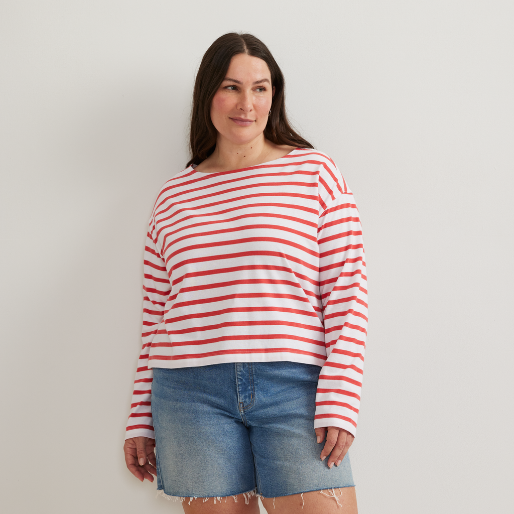 Women's Sailor Bateau Neck T-Shirt