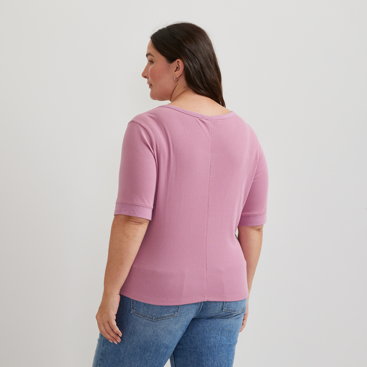Women's Softline Short-Sleeve Ribbed Henley