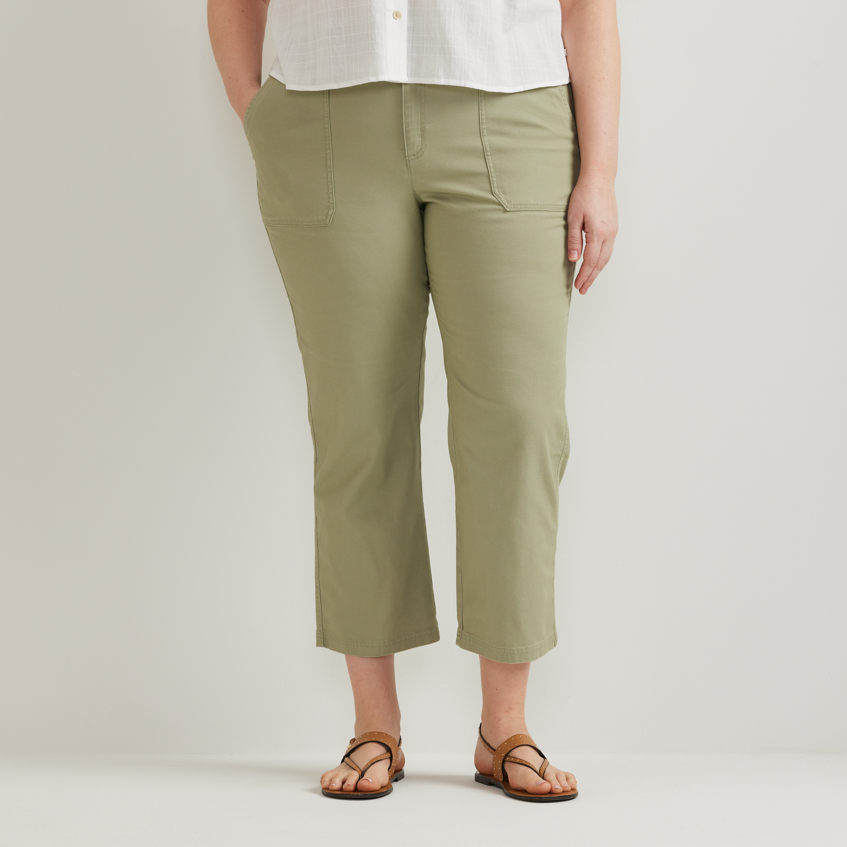 Women's Utility Stretch Canvas Kick Cropped Pants