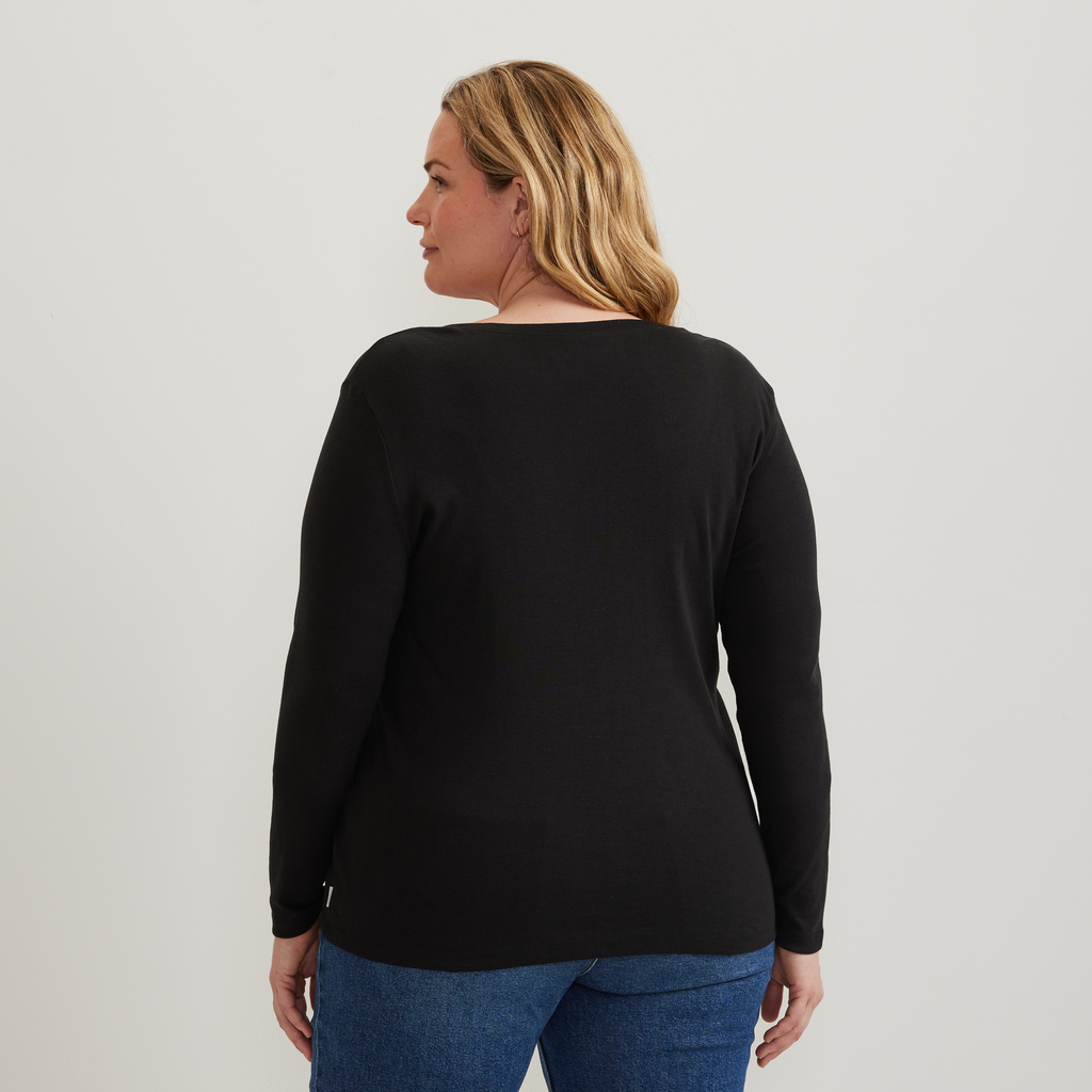 Women's Everyday Long-Sleeve V-Neck T-Shirt