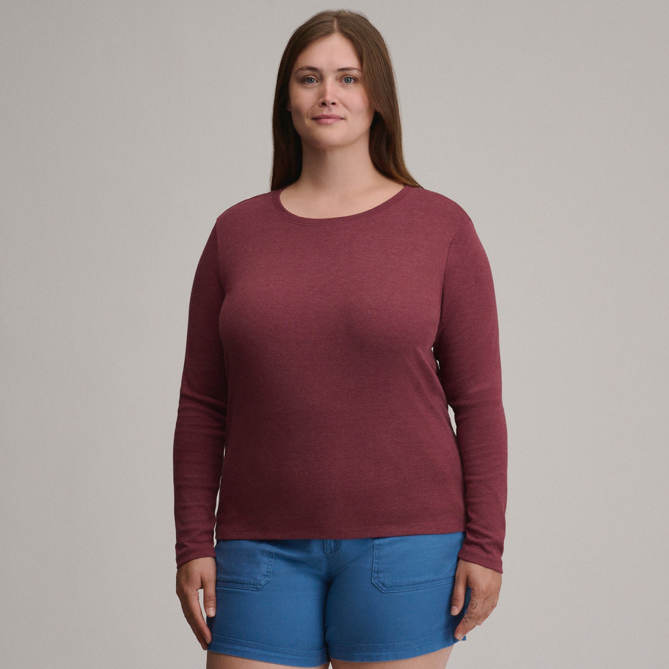 Women's Fav Long Sleeve Crew Neck Tee
