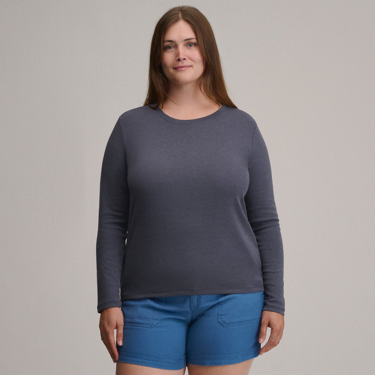 Women's Fav Long Sleeve Crew Neck Tee