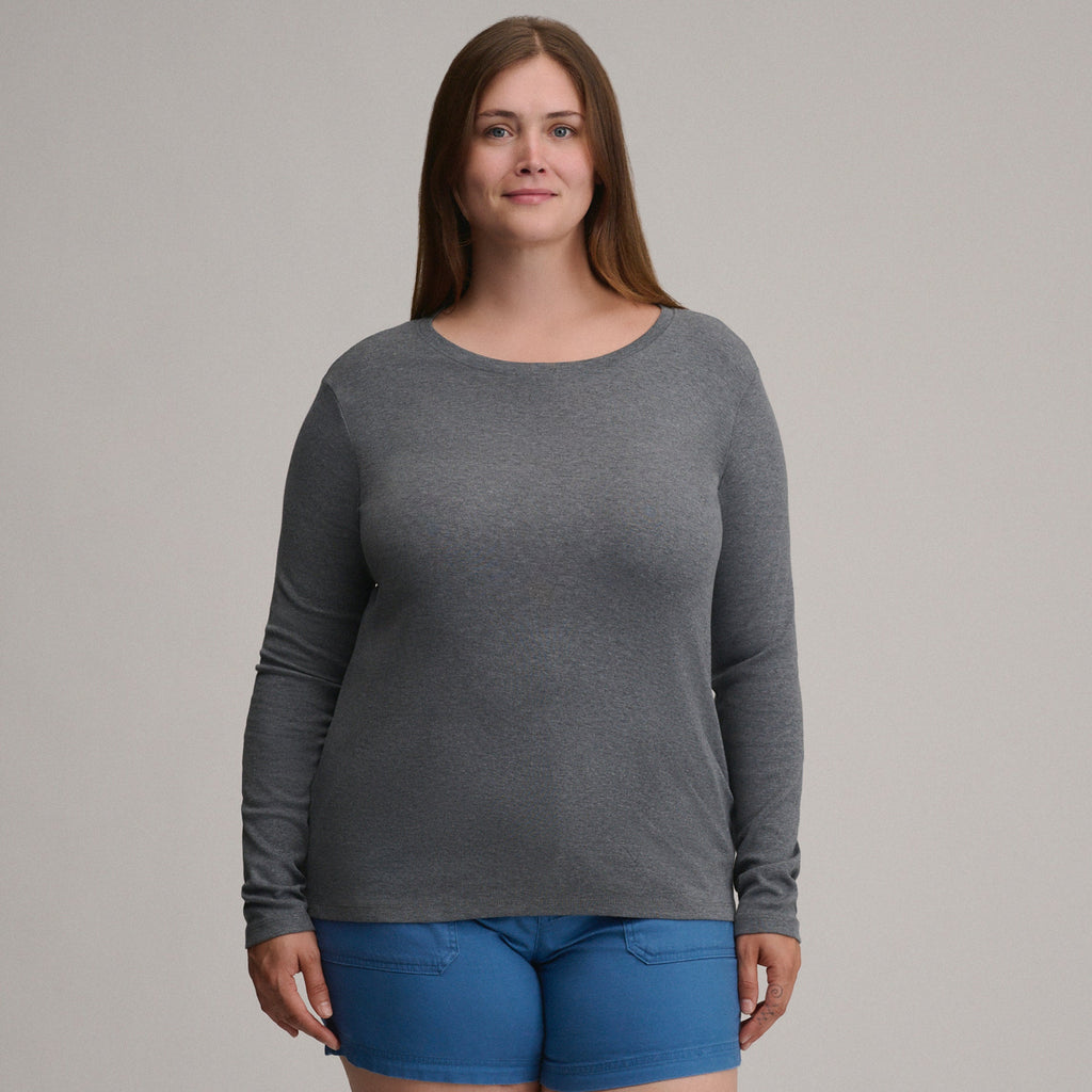 Women's Fav Long Sleeve Crew Neck Tee