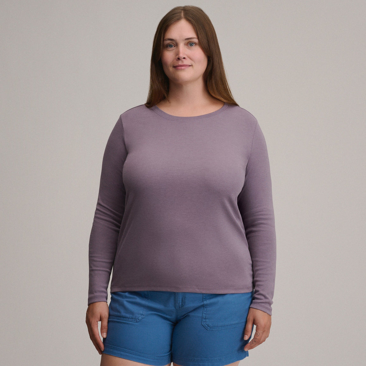 Women's Fav Long Sleeve Crew Neck Tee