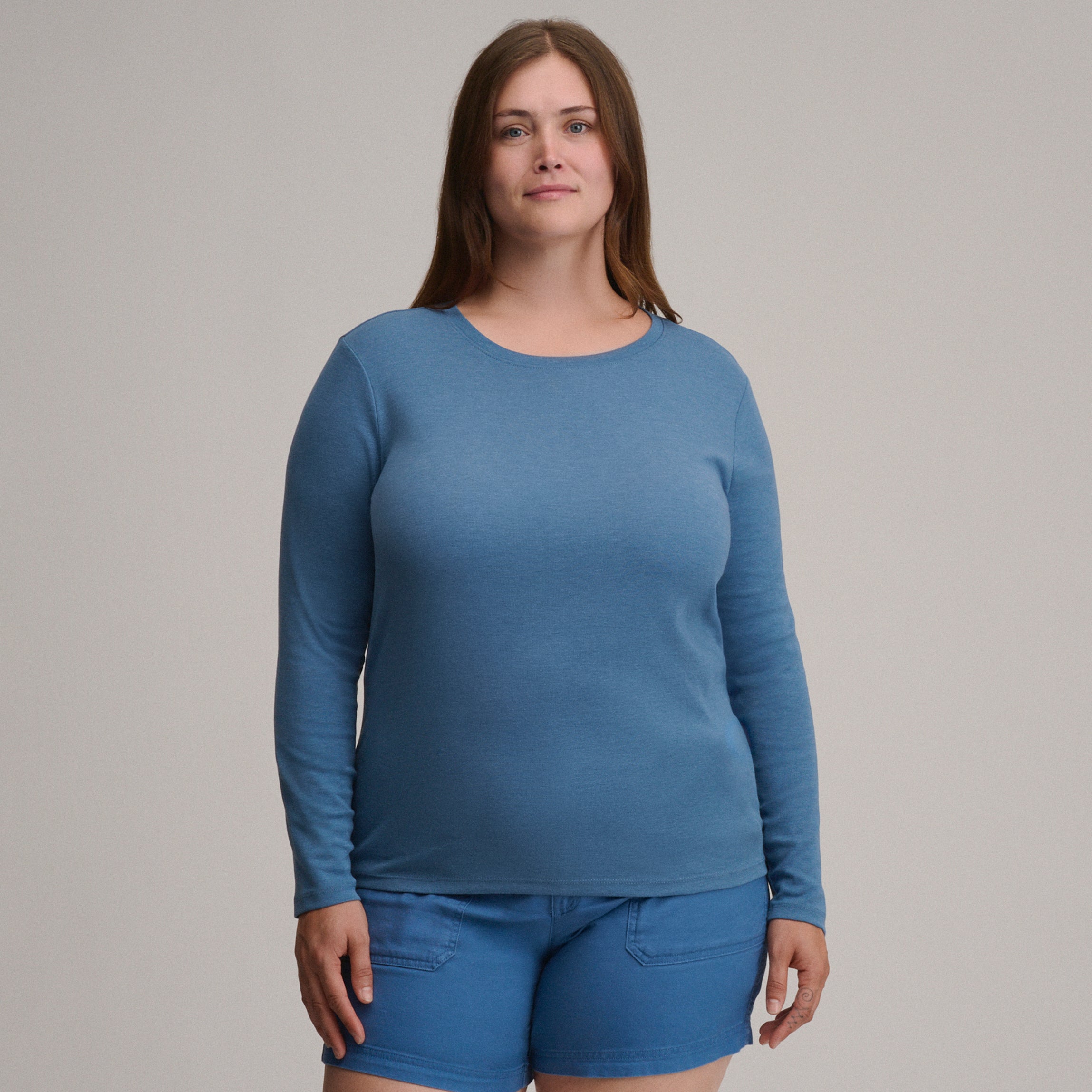 Women's Fav Long Sleeve Crew Neck Tee