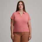 Women's Everyday Short Sleeve Collared Split Neck