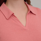 Women's Everyday Short Sleeve Collared Split Neck