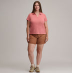 Women's Everyday Short Sleeve Collared Split Neck