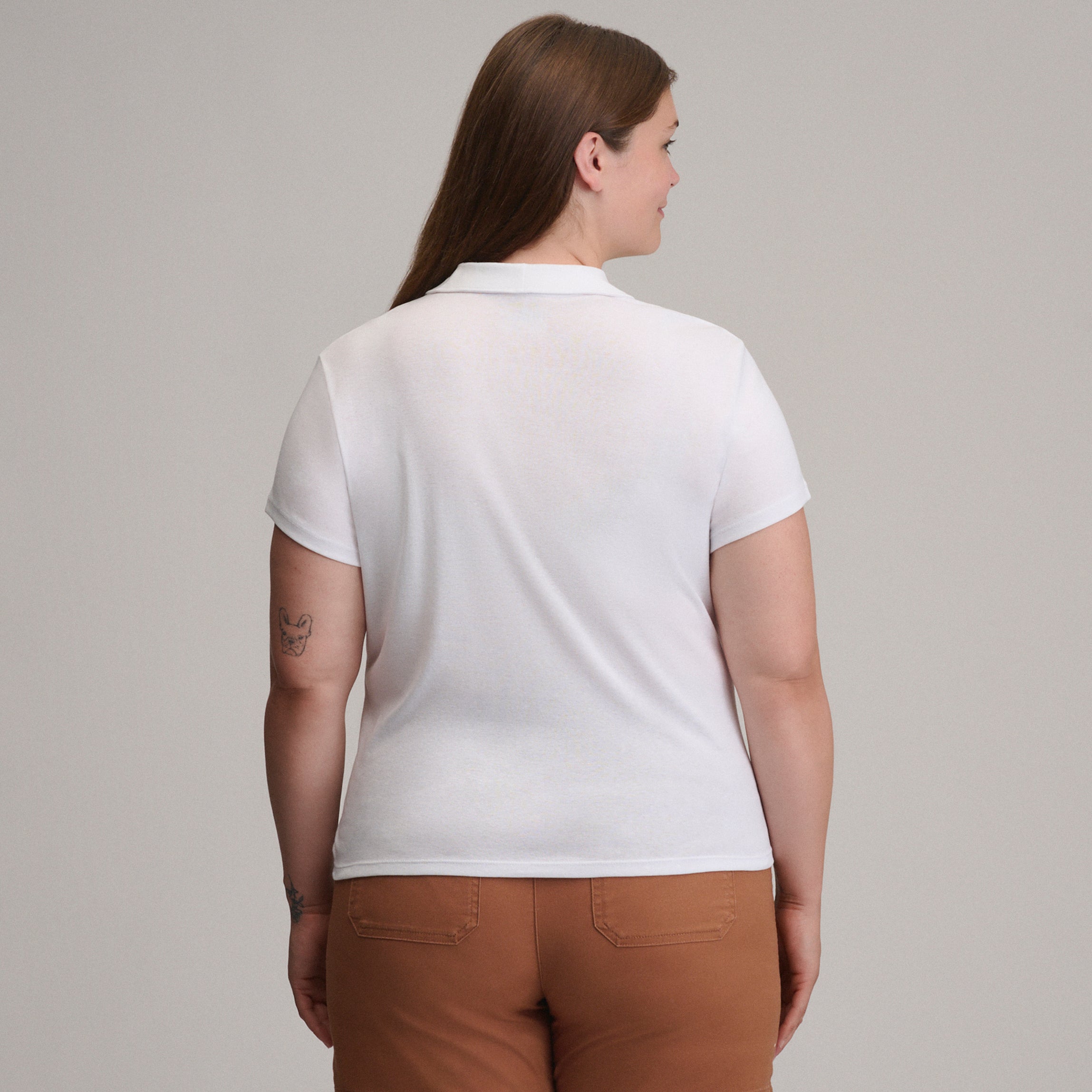 Women's Everyday Short Sleeve Collared Split Neck