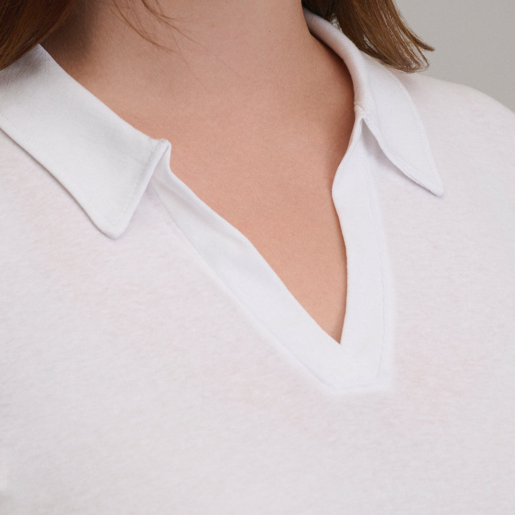 Women's Everyday Short Sleeve Collared Split Neck