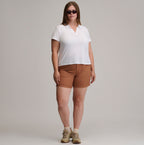 Women's Everyday Short Sleeve Collared Split Neck