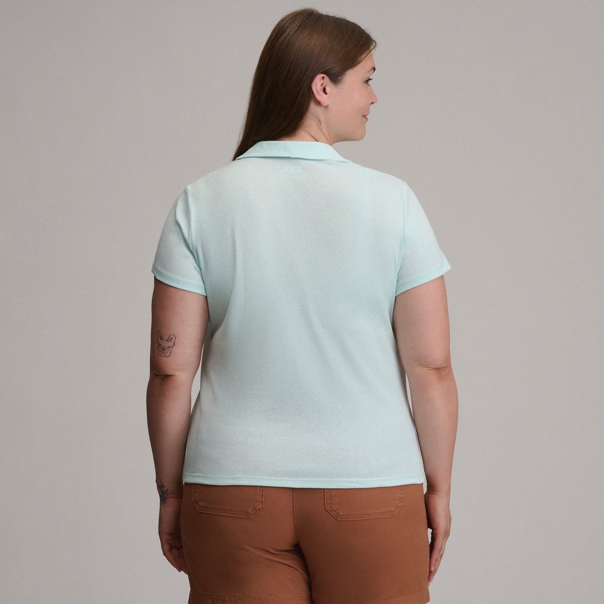 Women's Everyday Short Sleeve Collared Split Neck