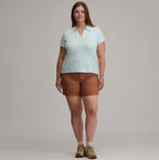 Women's Everyday Short Sleeve Collared Split Neck